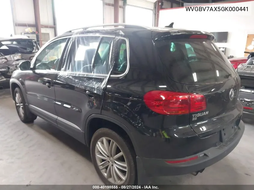 2016 Volkswagen Tiguan Se VIN: WVGBV7AX5GK000441 Lot: 40198555