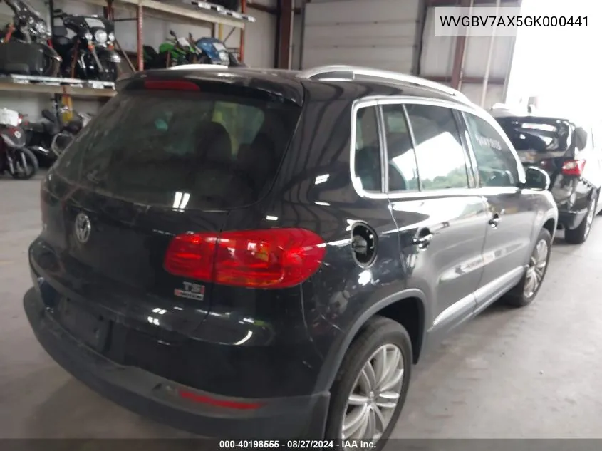 2016 Volkswagen Tiguan Se VIN: WVGBV7AX5GK000441 Lot: 40198555