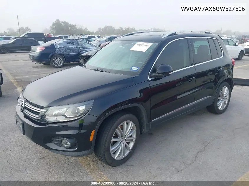 2016 Volkswagen Tiguan Se VIN: WVGAV7AX6GW527506 Lot: 40209900