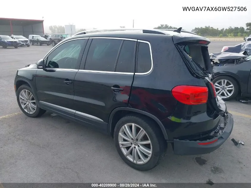 2016 Volkswagen Tiguan Se VIN: WVGAV7AX6GW527506 Lot: 40209900