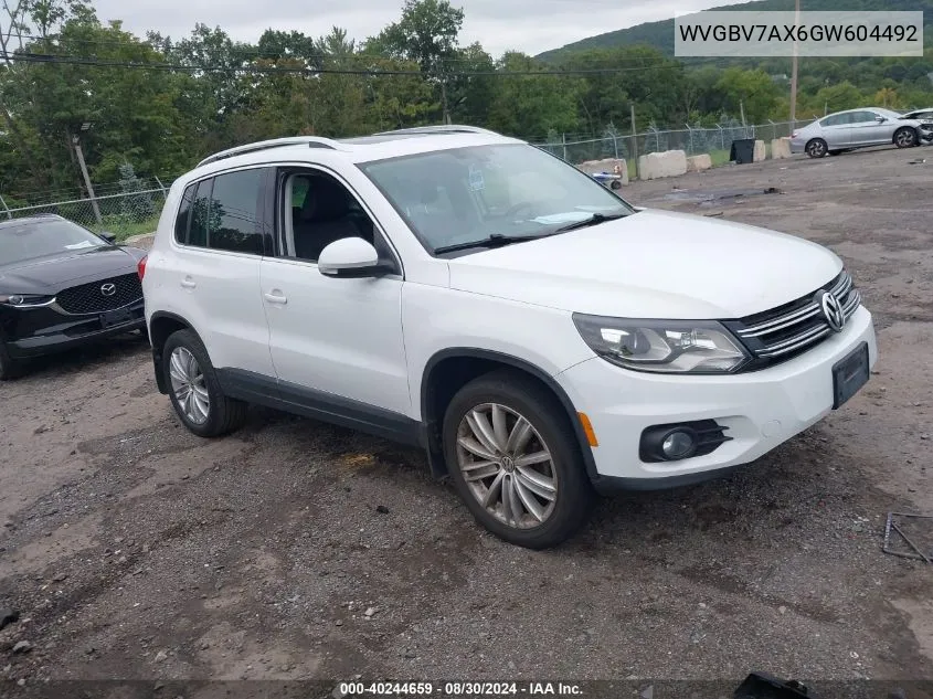 2016 Volkswagen Tiguan Se VIN: WVGBV7AX6GW604492 Lot: 40244659