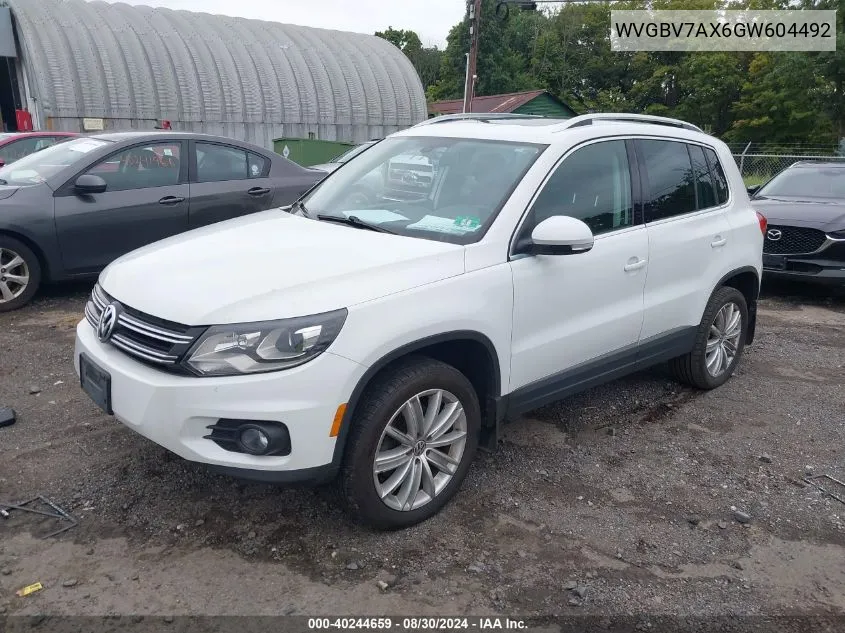 WVGBV7AX6GW604492 2016 Volkswagen Tiguan Se