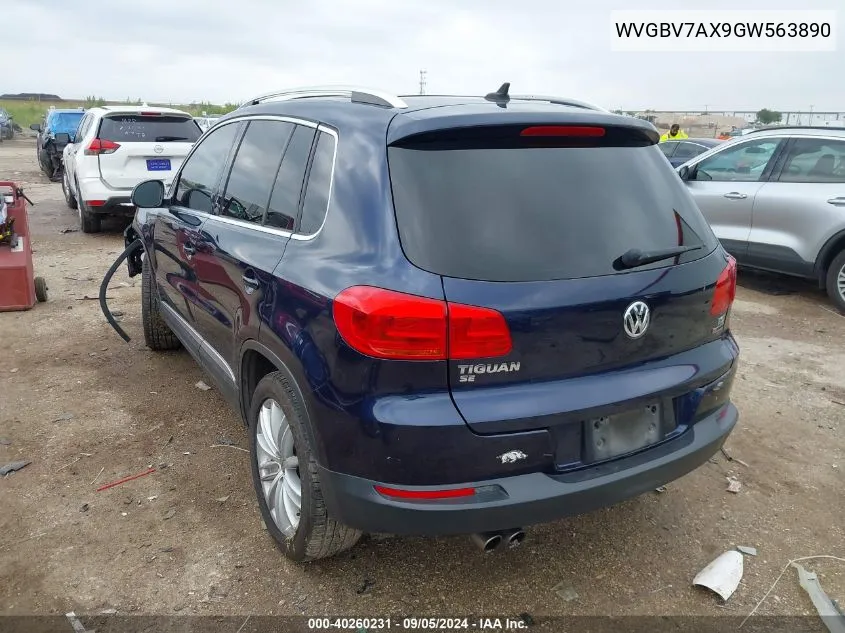 WVGBV7AX9GW563890 2016 Volkswagen Tiguan S/Se/Sel/R-Line