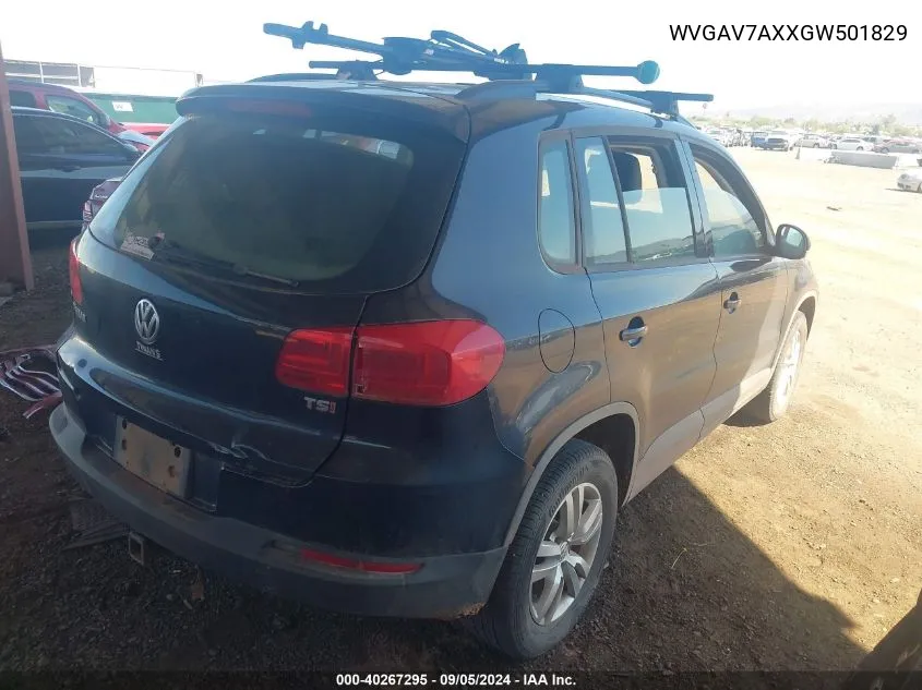 WVGAV7AXXGW501829 2016 Volkswagen Tiguan S/Se/Sel/R-Line