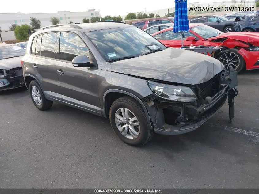 WVGAV7AX1GW513500 2016 Volkswagen Tiguan S