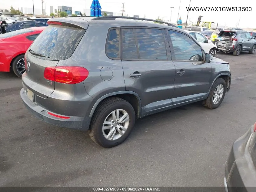 WVGAV7AX1GW513500 2016 Volkswagen Tiguan S