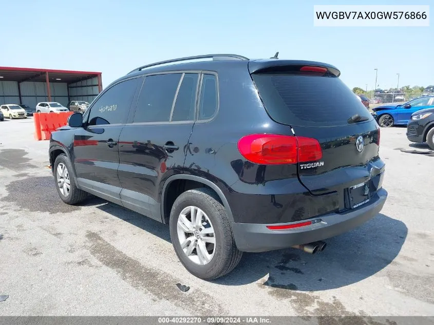 WVGBV7AX0GW576866 2016 Volkswagen Tiguan S