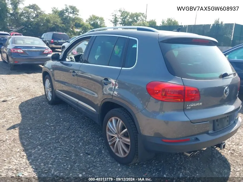 WVGBV7AX5GW608937 2016 Volkswagen Tiguan Se