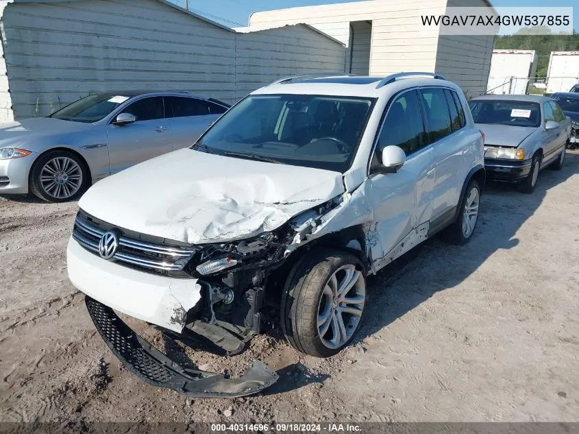 WVGAV7AX4GW537855 2016 Volkswagen Tiguan R-Line/S/Se/Sel