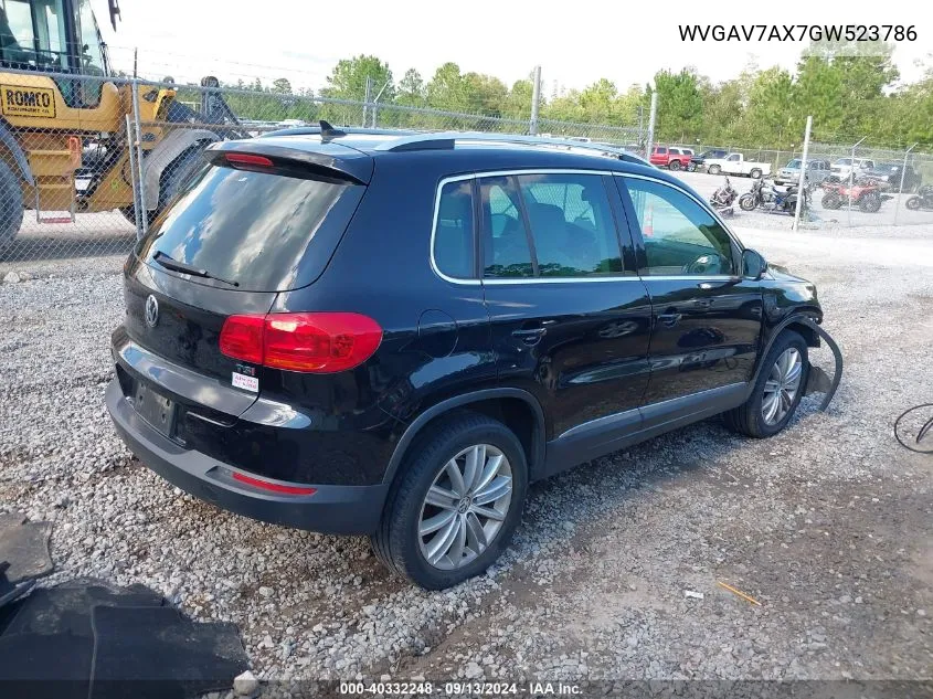 2016 Volkswagen Tiguan Se VIN: WVGAV7AX7GW523786 Lot: 40332248