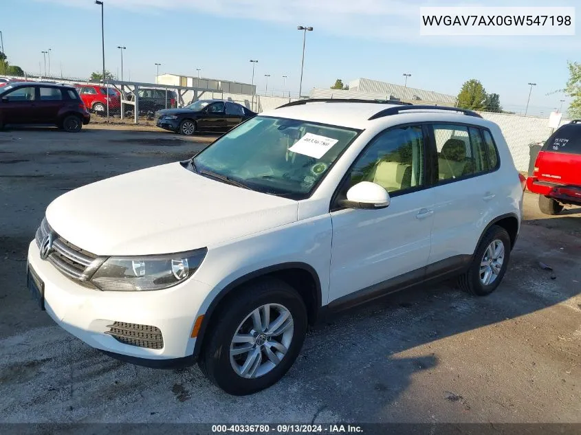 WVGAV7AX0GW547198 2016 Volkswagen Tiguan S