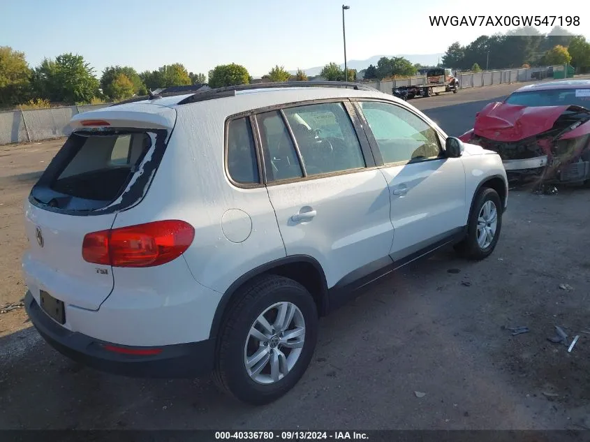 WVGAV7AX0GW547198 2016 Volkswagen Tiguan S