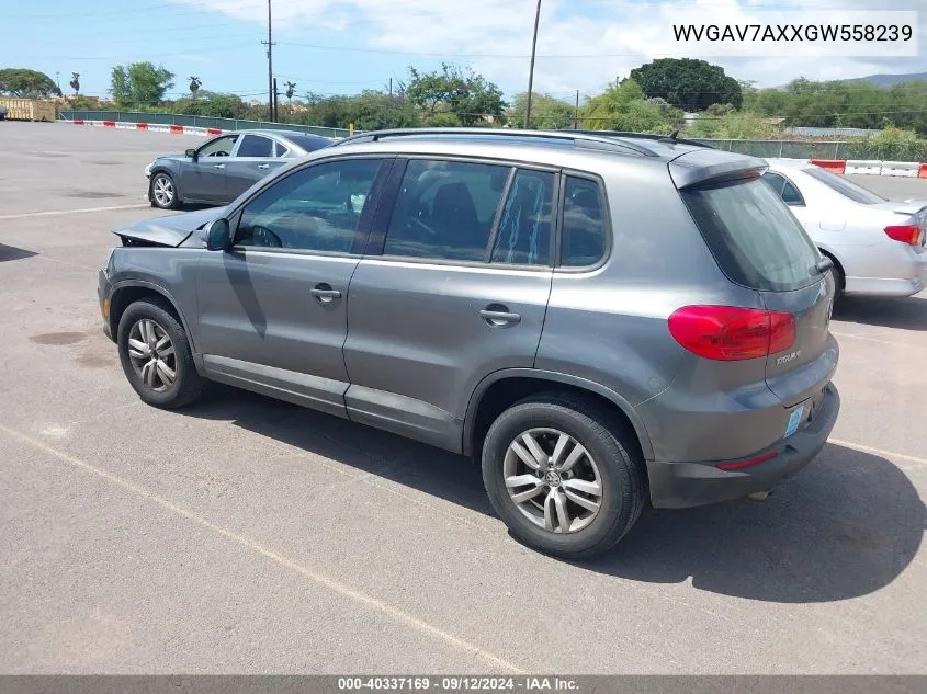 WVGAV7AXXGW558239 2016 Volkswagen Tiguan S