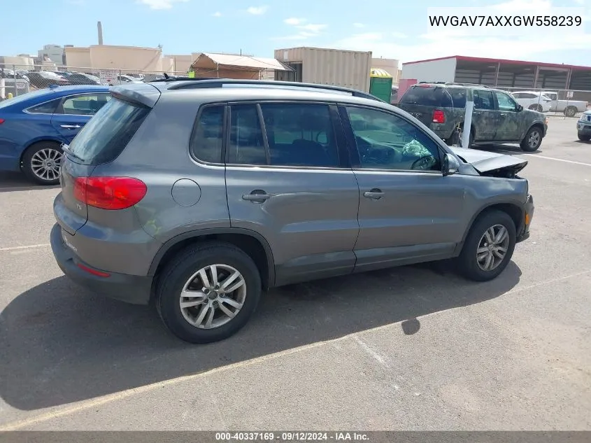 WVGAV7AXXGW558239 2016 Volkswagen Tiguan S