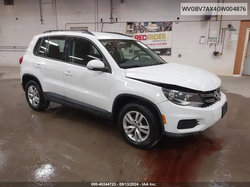 WVGBV7AX4GW004876 2016 Volkswagen Tiguan S