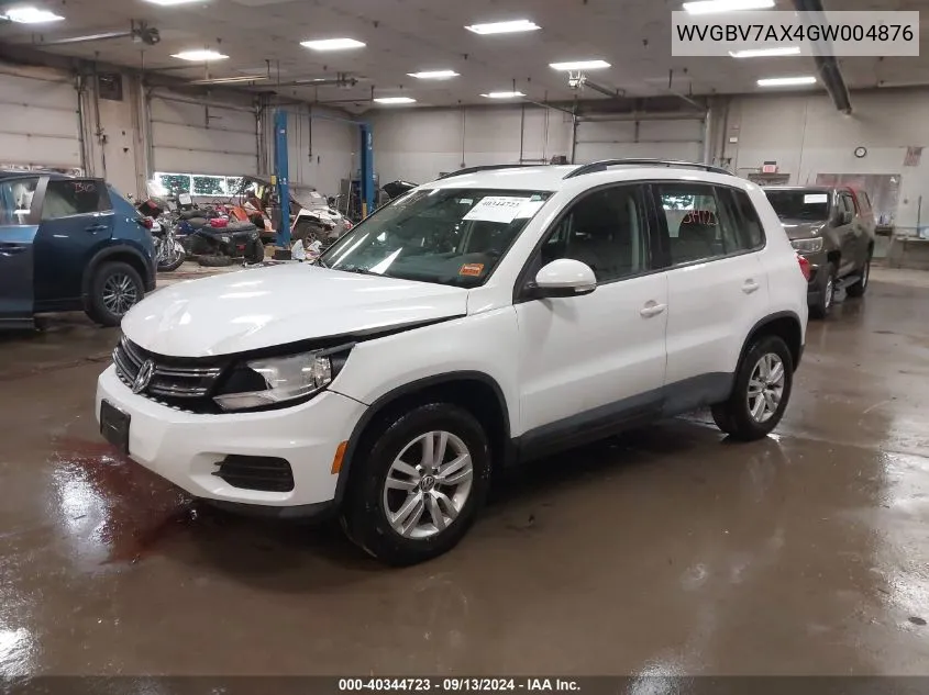 WVGBV7AX4GW004876 2016 Volkswagen Tiguan S