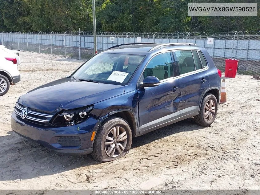 WVGAV7AX8GW590526 2016 Volkswagen Tiguan S