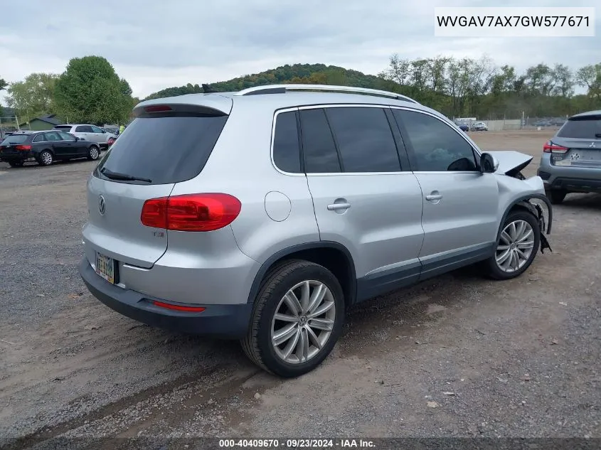 WVGAV7AX7GW577671 2016 Volkswagen Tiguan Se