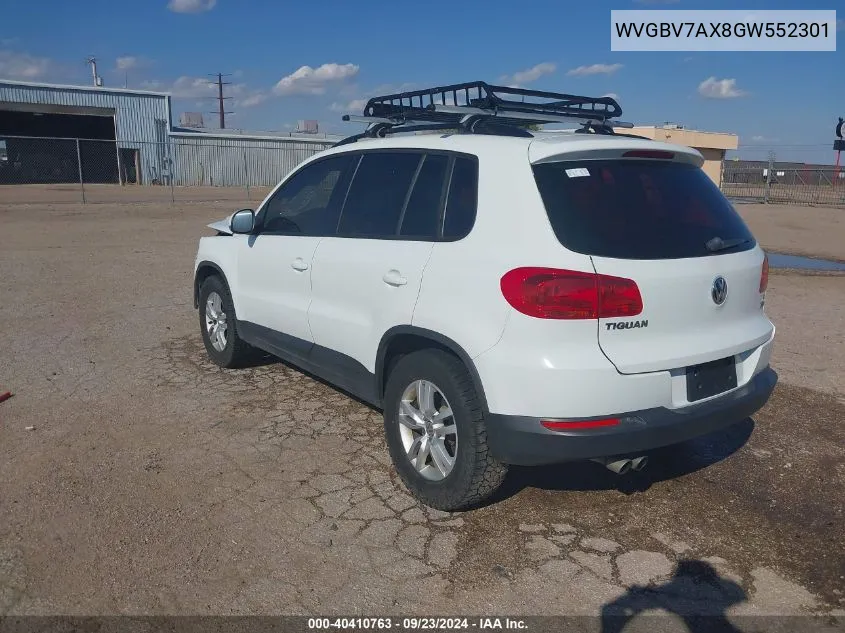 WVGBV7AX8GW552301 2016 Volkswagen Tiguan S