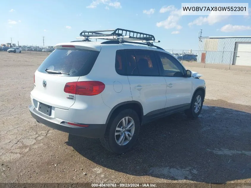 WVGBV7AX8GW552301 2016 Volkswagen Tiguan S