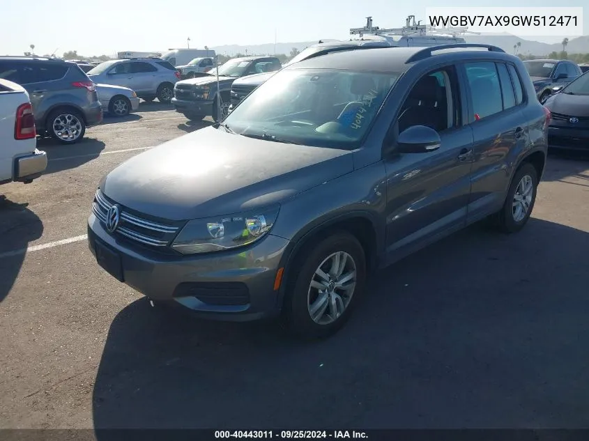 WVGBV7AX9GW512471 2016 Volkswagen Tiguan S