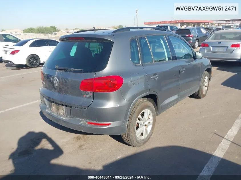 WVGBV7AX9GW512471 2016 Volkswagen Tiguan S