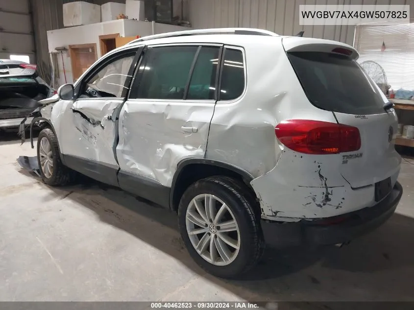 WVGBV7AX4GW507825 2016 Volkswagen Tiguan S/Se/Sel/R-Line