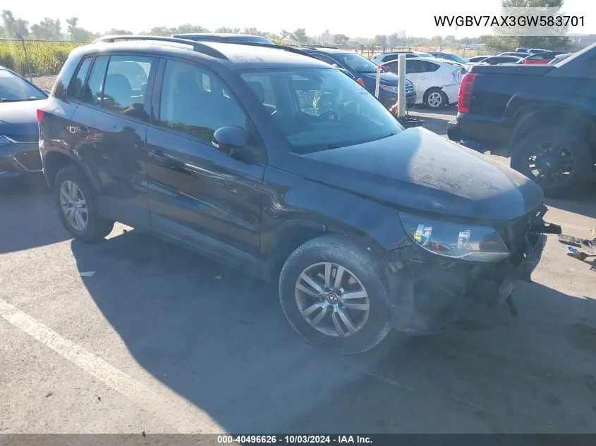 WVGBV7AX3GW583701 2016 Volkswagen Tiguan S