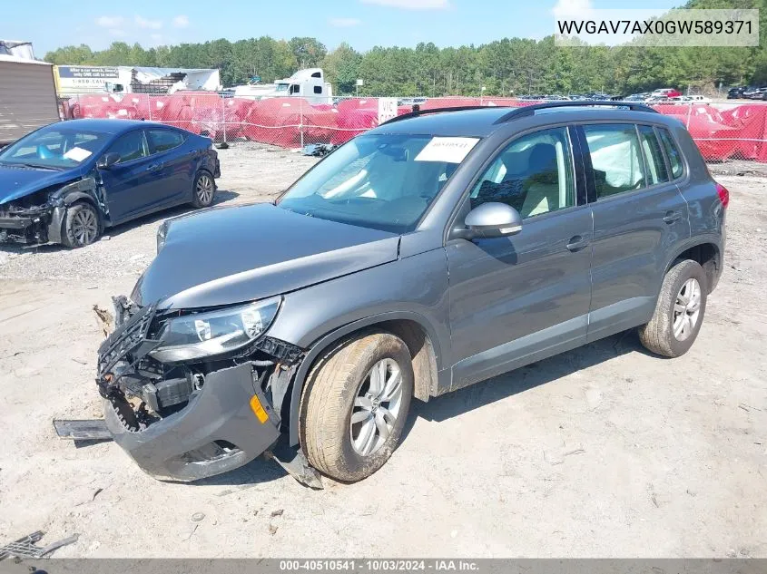 WVGAV7AX0GW589371 2016 Volkswagen Tiguan S