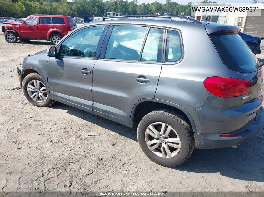 WVGAV7AX0GW589371 2016 Volkswagen Tiguan S