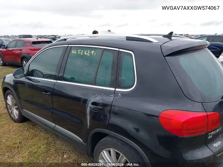 WVGAV7AXXGW574067 2016 Volkswagen Tiguan S/Se/Sel/R-Line