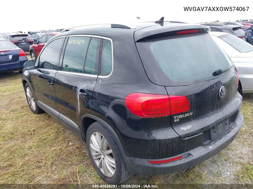 WVGAV7AXXGW574067 2016 Volkswagen Tiguan S/Se/Sel/R-Line