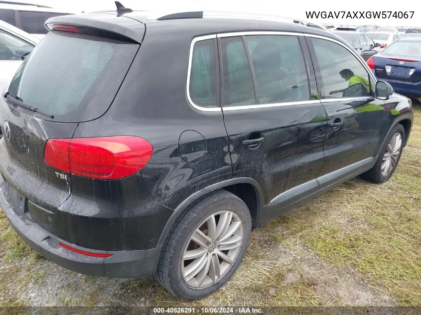 WVGAV7AXXGW574067 2016 Volkswagen Tiguan S/Se/Sel/R-Line