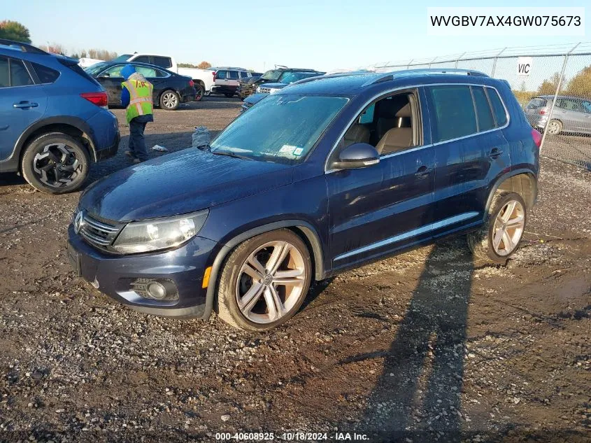 2016 Volkswagen Tiguan R-Line VIN: WVGBV7AX4GW075673 Lot: 40608925