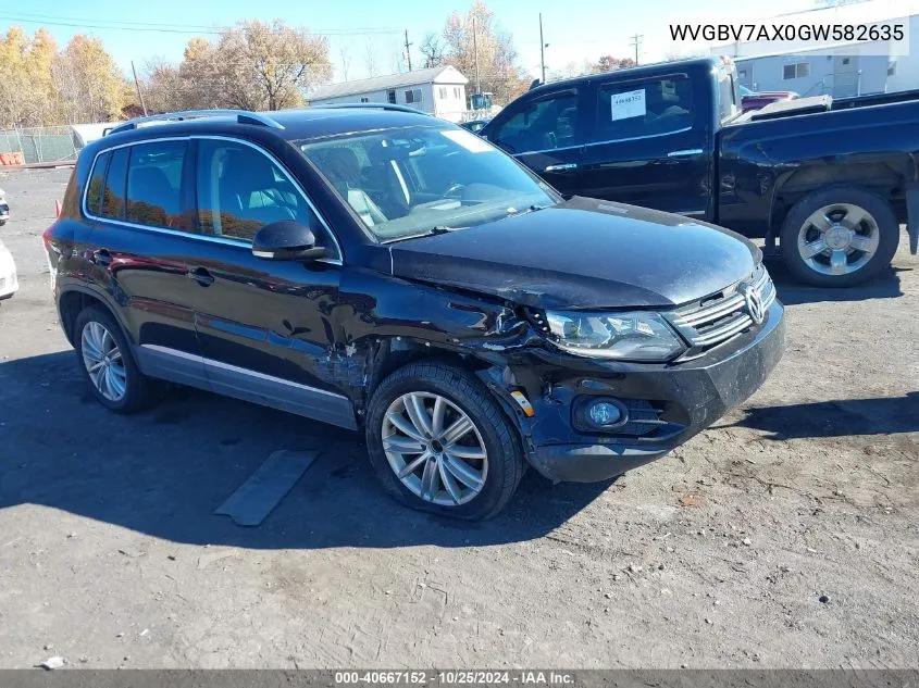 2016 Volkswagen Tiguan Se VIN: WVGBV7AX0GW582635 Lot: 40667152