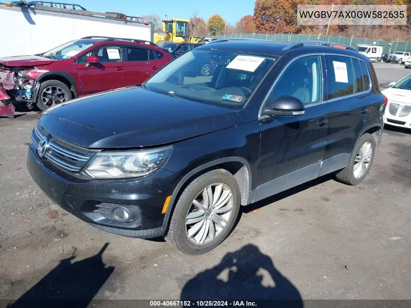 2016 Volkswagen Tiguan Se VIN: WVGBV7AX0GW582635 Lot: 40667152