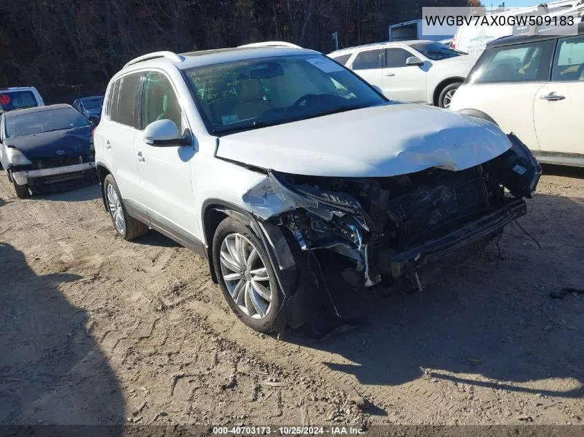 2016 Volkswagen Tiguan Se VIN: WVGBV7AX0GW509183 Lot: 40703173