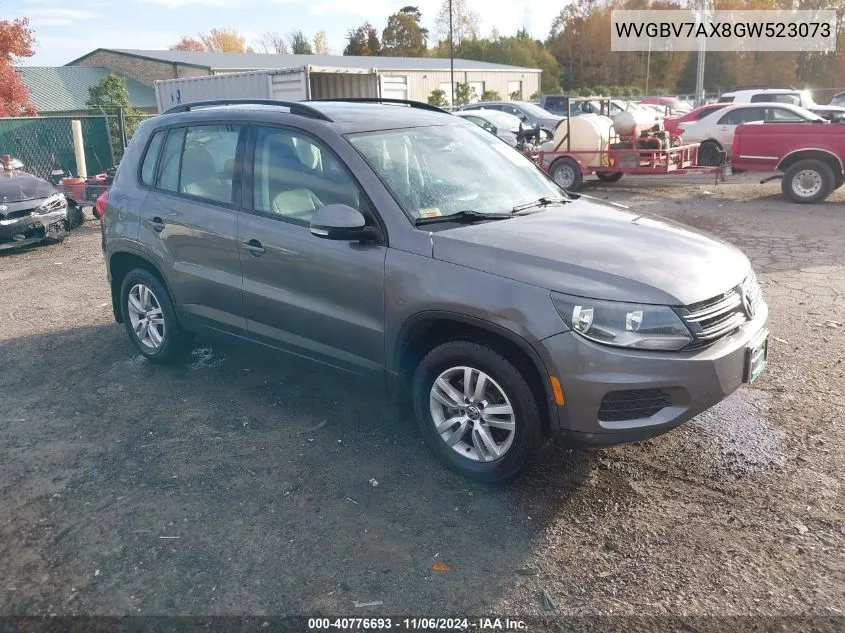 2016 Volkswagen Tiguan S VIN: WVGBV7AX8GW523073 Lot: 40776693