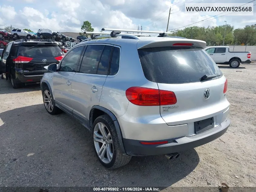 2016 Volkswagen Tiguan Sel VIN: WVGAV7AX0GW525668 Lot: 40795902