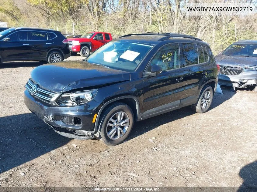 2016 Volkswagen Tiguan S/Se/Sel/R-Line VIN: WVGBV7AX9GW532719 Lot: 40798030