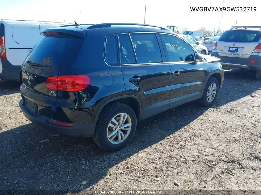 2016 Volkswagen Tiguan S/Se/Sel/R-Line VIN: WVGBV7AX9GW532719 Lot: 40798030