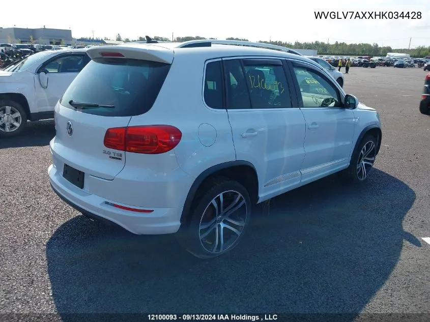 WVGLV7AXXHK034428 2017 Volkswagen Tiguan Highline