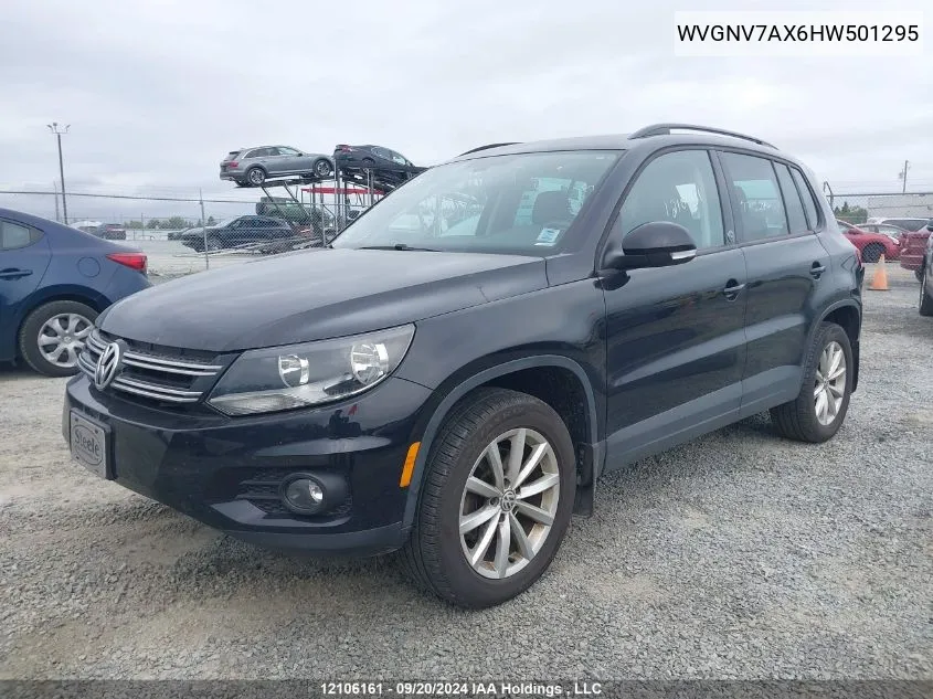 2017 Volkswagen Tiguan VIN: WVGNV7AX6HW501295 Lot: 12106161