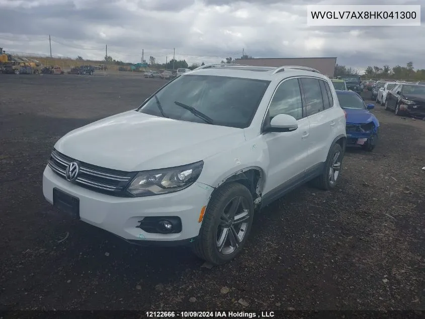 2017 Volkswagen Tiguan VIN: WVGLV7AX8HK041300 Lot: 12122666