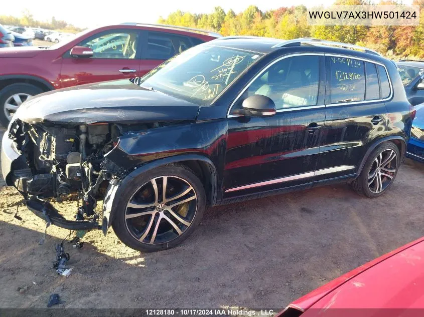 WVGLV7AX3HW501424 2017 Volkswagen Tiguan