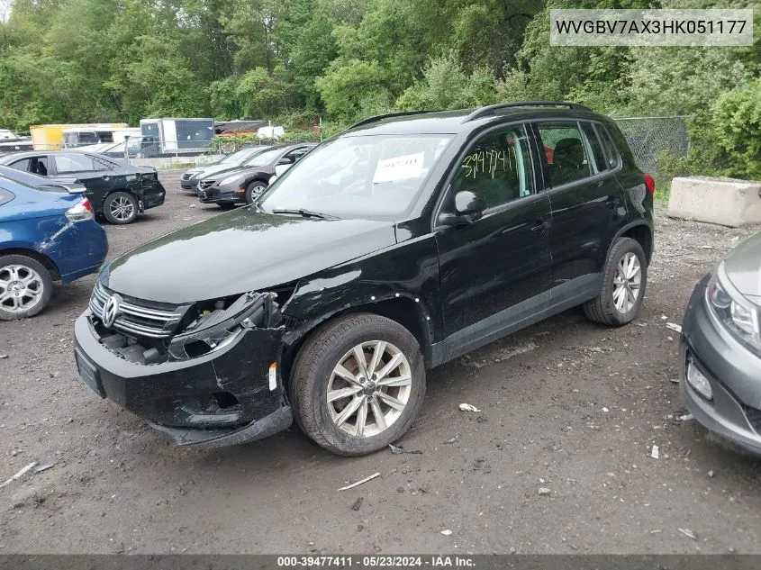 WVGBV7AX3HK051177 2017 Volkswagen Tiguan 2.0T/2.0T S