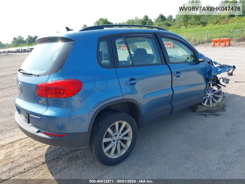 WVGBV7AX8HK047478 2017 Volkswagen Tiguan 2.0T/2.0T S