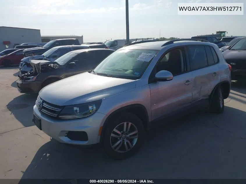 WVGAV7AX3HW512771 2017 Volkswagen Tiguan 2.0T/2.0T S