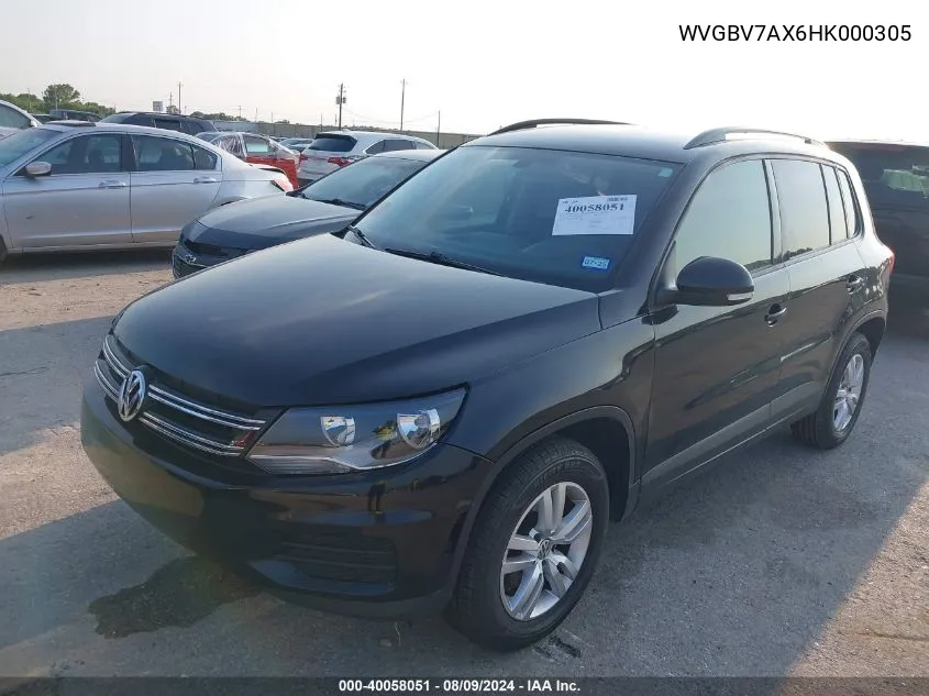 WVGBV7AX6HK000305 2017 Volkswagen Tiguan 2.0T S