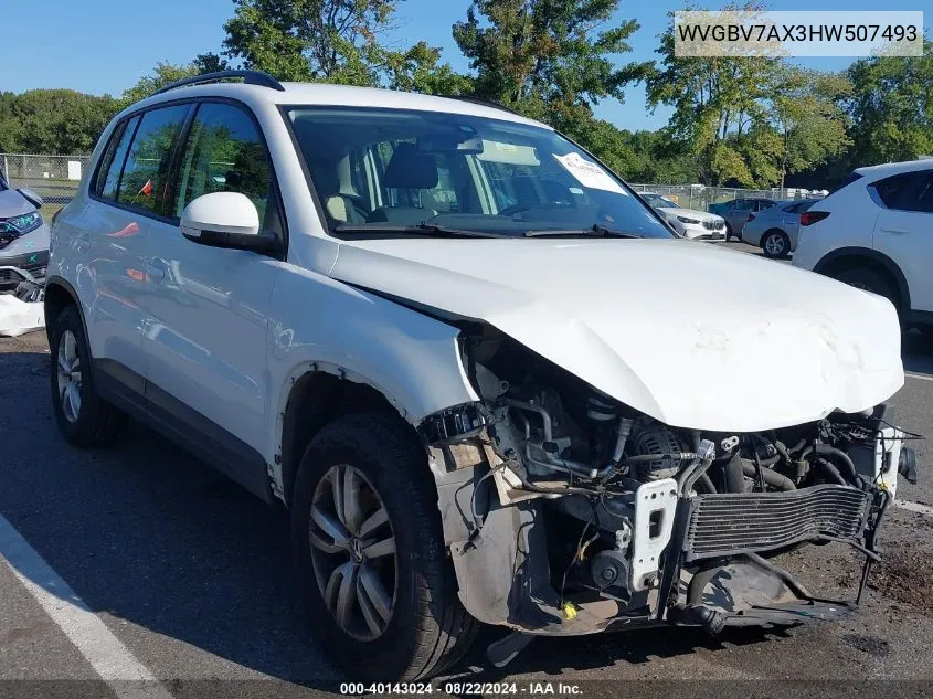 2017 Volkswagen Tiguan 2.0T S VIN: WVGBV7AX3HW507493 Lot: 40143024